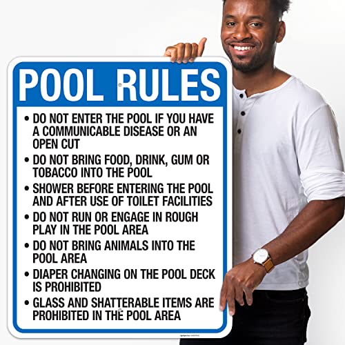 Cartel Wisconsin Pool Rules 24x30 pulgadas poliestireno miniatura 2