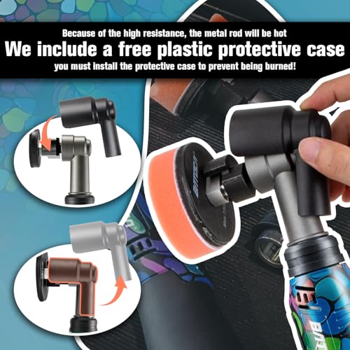 Image of BATOCA S6 Mini Cordless Polisher for Car Detailing 2x2.0Ah Batteries, 0mm Rotary Buffer, 12mm Dual Action Polisher 1-3 Inch, 2 Different Speeds Heads Systems, 4.2k-21k or 1-5k RPM Graffiti Style