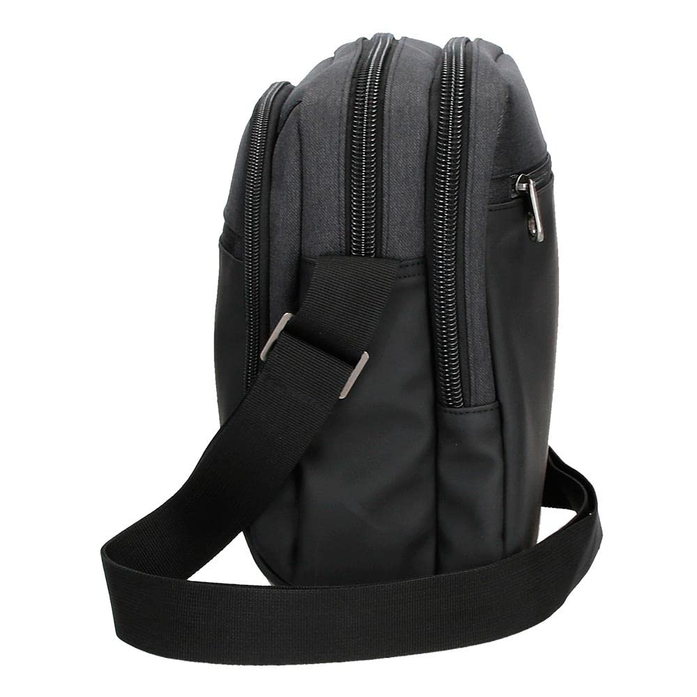 Pepe Jeans Jarvis Sac à Main Noir 25 x 16 x 1 cm Polyester