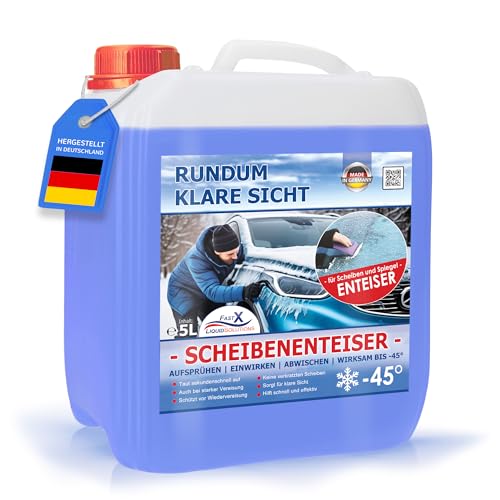 FASTX LIQUIDSOLUTIONS Fast X Hochleistungs-Scheibenenteiser – Schneller Enteiser für Klare Sicht und Sicherheit in der Winterzeit (5 Liter Kanister) FASTX LIQUIDSOLUTIONS Fast X Hochleistungs-Scheibenenteiser – Schneller Enteiser für Klare Sicht und Sicherheit in der Winterzeit (5 Liter Kanister)
