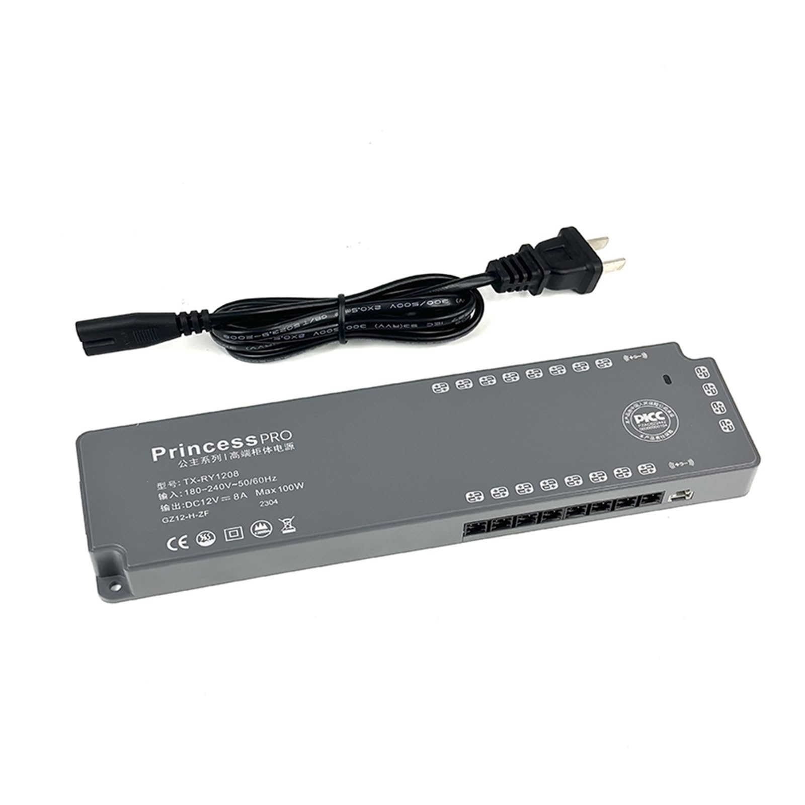 PWANUIGTE Cabinet Light Dedicated Power Supply 220 to 12V24V Interface Induction Switch with Transformer(100W/12V)