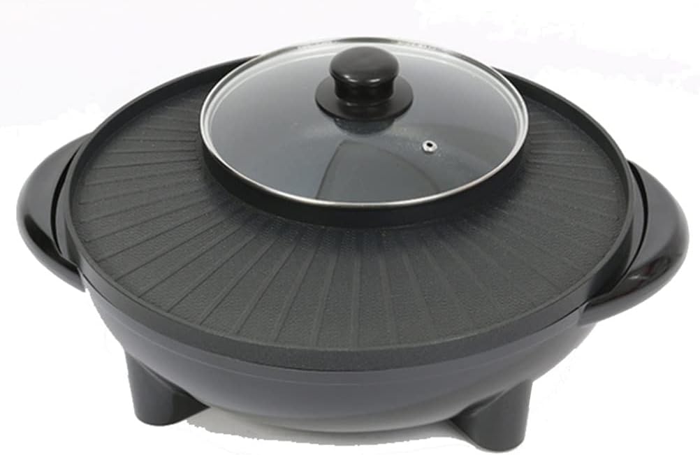 Olla Eléctrica Hot Pot con Parrilla, Antiadherente, 1700W, para 1-6 Personas