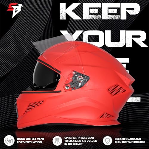 Image of Steelbird SBH-25 Rudra ISI Certified Full Face Helmet for Men and Women
