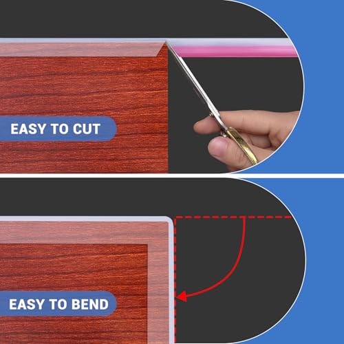 Image of Rubber Edge Trim, 1 /2 Inch(12mm) Flexible Edge Protector for Wood, Flywood, Glass and Metal, U Shaped Self-Adhesive Peel and Stick Guard for Baby Safety, Clear Color, 10Ft