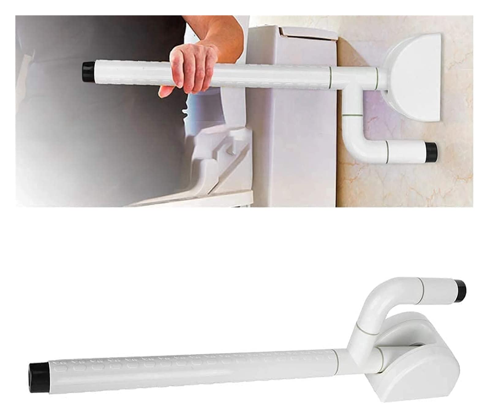 Maniglia Doccia Corrimano di sicurezza for WC con bracciolo da 23,6 pollici, ribaltabile con impugnatura antiscivolo testurizzata, maniglia in acciaio inossidabile a parete, for donne anziane incinte