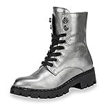  Marc Cain Damen Stiefeletten Ankle Boot - Marccain HBSB15L30-881 Silber 304076