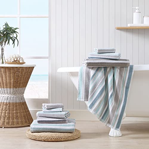 Tommy Bahama - Bath Towels Set, Highly Absorbent Cotton Bathroom Decor, Fade Resistant (Ocean Bay Grey, 3 Piece) #TOP7