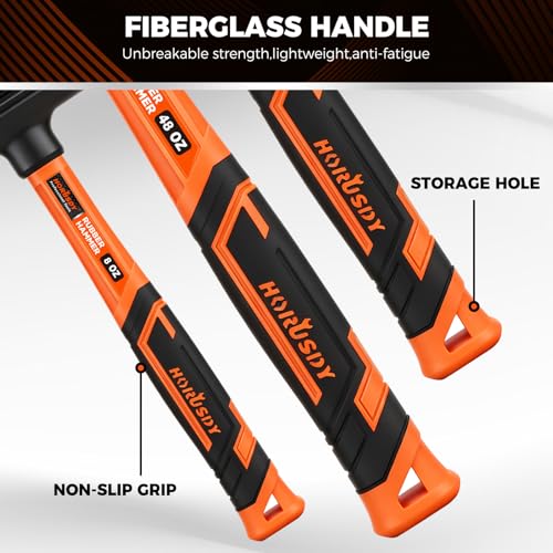 HORUSDY 4-Piece Dead Blow Hammer Set