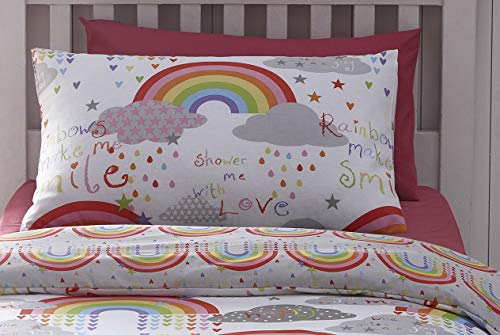 Kids Club Wolken en regenbogen omkeerbaar dekbedovertrek, wit, tweepersoons - Afbeelding 4