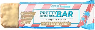 OFFSET Nutrition Abnehmriegel 6x55G - White Cookie & Crisp - [1 RIEGEL = 1 MAHLZEIT] - Bis zu 16G Eiweiß pro Proteinriegel | Fitness Riegel mit 24 Nährstoffen & Mineralien | Glutenfrei