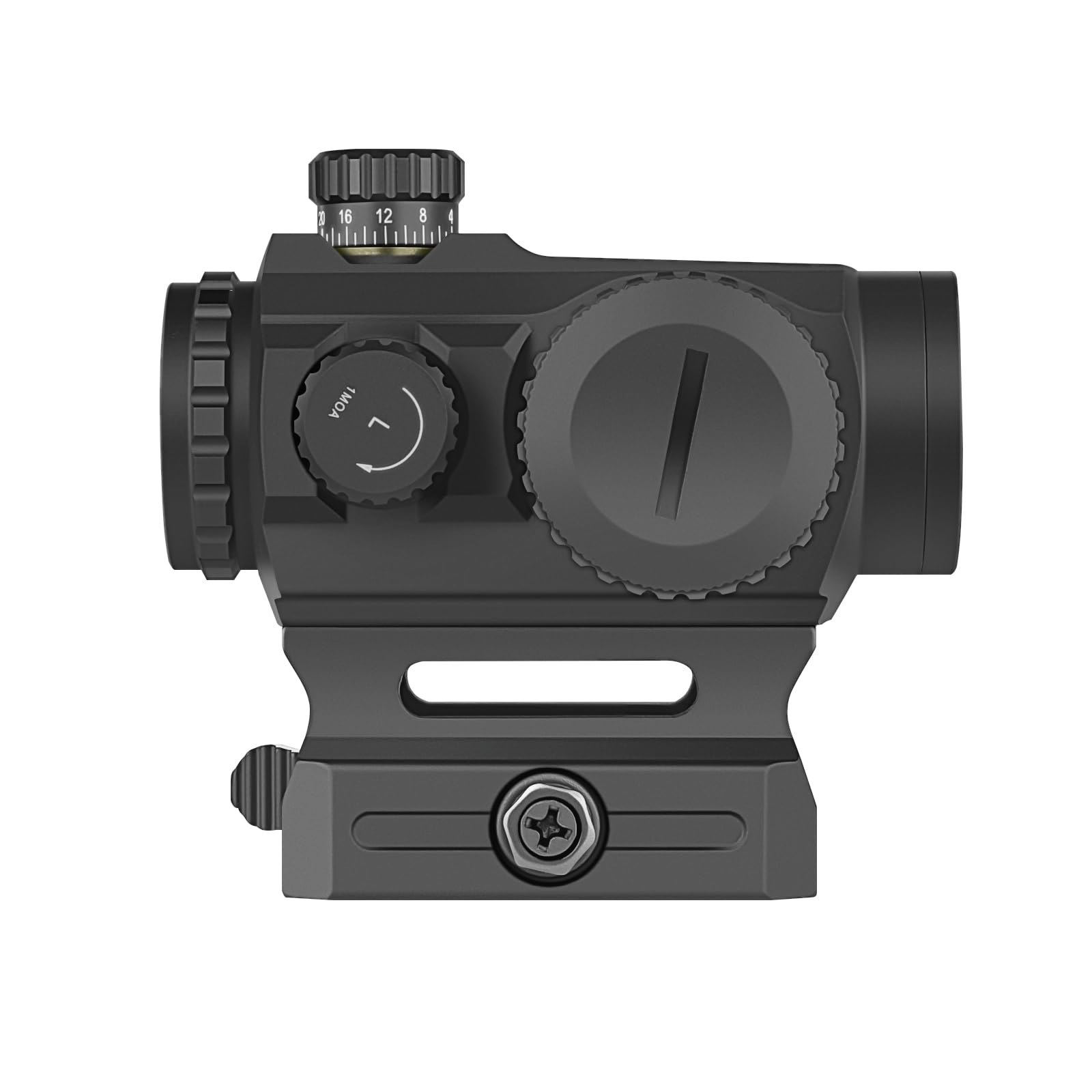SPINA OPTICS Viseur Point Rouge Red Dot 1x20mm Viseur Airsoft 2 MOA Réflecteur avec Maille de Points et 11 Niveaux de Luminosité avec Monture qd