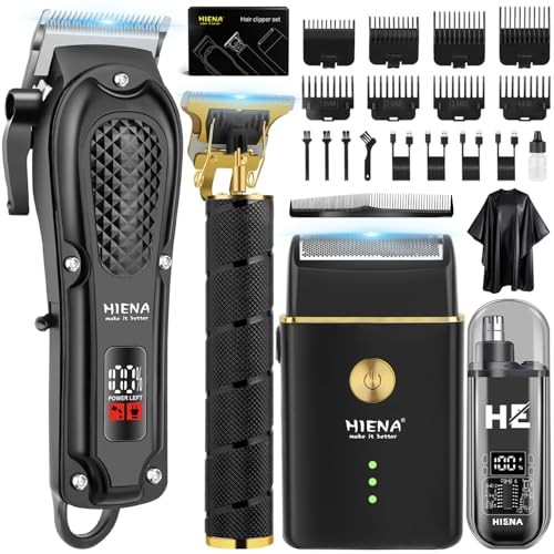 Hair Clippers for Men Professional, Cordless Complete Barber Kit with Electric Hair Clipper T-Blade...