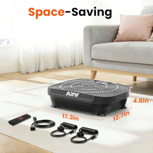 Image of AXV Vibration Plate Fitness Platform Exercise Machine Vibrating Shaking Full Body Shaker Workout Vibrate Stand Shake Board Sport for Weight Loss Fat Burner for Gym Home Office