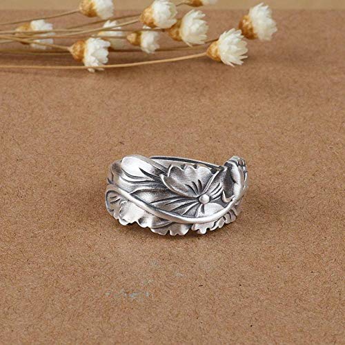 Bague à ouverture minimaliste style chinois en argent mat S925 - 3