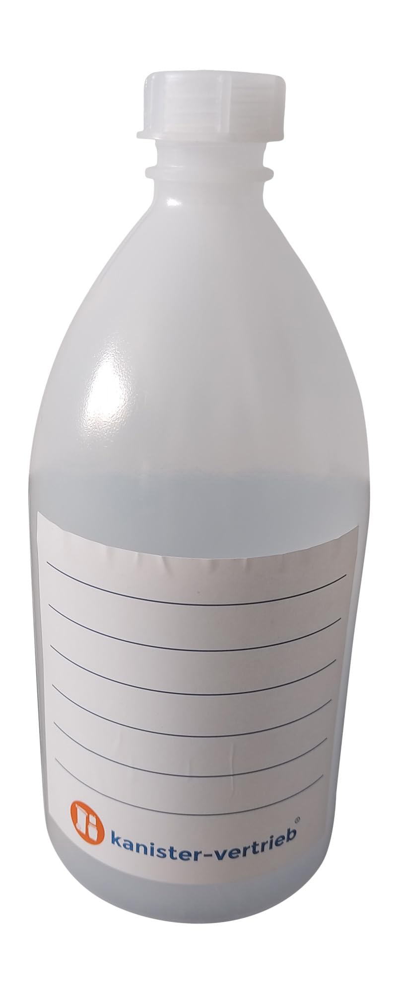 kanister-vertrieb® 3 x 2000 ml Spritzflasche, rund, natur, LDPE inkl. Schraubverschluss mit Steigrohr, Laborflasche, Quetschflasche, Enghalsflasche + Etiketten