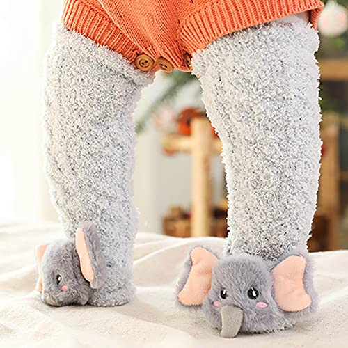 YOLAI Children Toddler Cute Cartoon Animal Fruit Fleece Socks Thickened Stockings Comfortable Warm Fuzzy Slipper Socks2