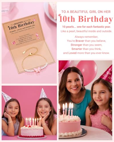 Image of Happy 6 8 10 Year Old Birthday Gifts for Girls Butterfly Bracelet