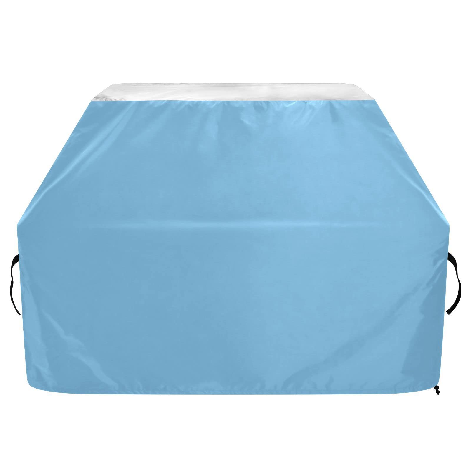 65 Zoll BBQ Grillabdeckung Wasserdicht & UV-beständig Outdoor Grill Gasgrill Schutz Verstellbarer Kordelzug Staub- & Windabweisend Hellblau