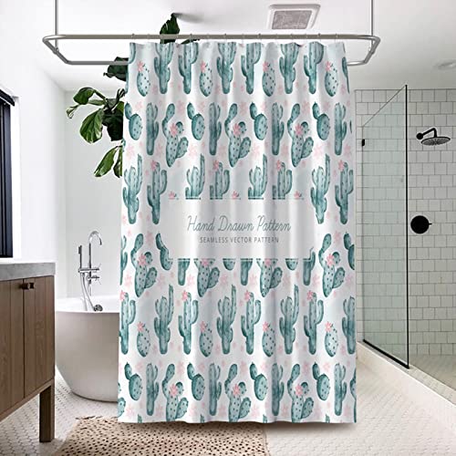 Rideau douche cactus KnSam de qualité supérieure en polyester imperméable