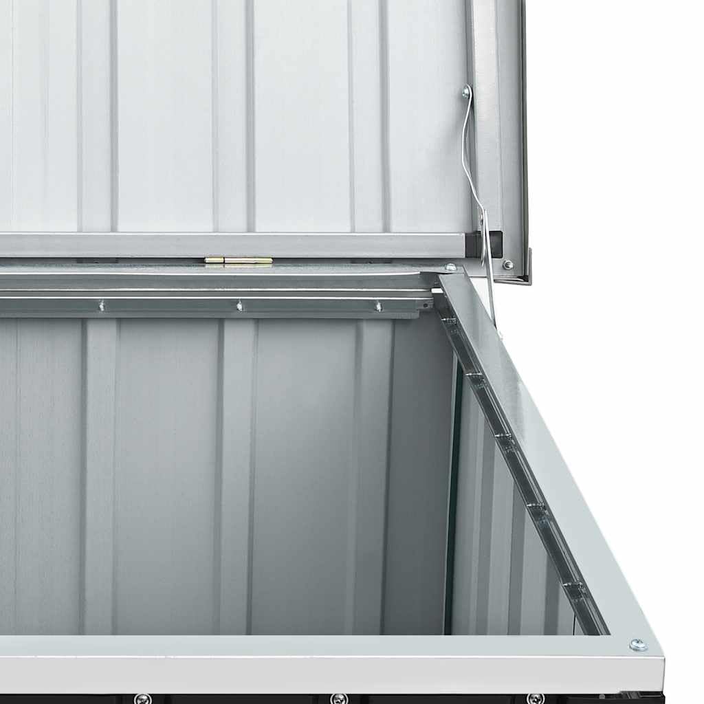 Baúl de Exterior Impermeable Baúl Almacenaje Exterior Arcón jardín terraza metálico Arcón de Almacenaje Impermeable de Acero Galvanizado-Antracita-109 x 67 x 65 cm