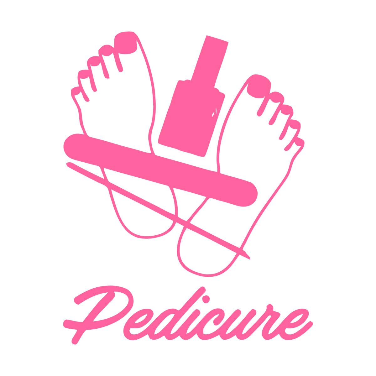 Lzhouting Wall Stickers 5361 Pedicure Window Sticker Nail Salon Studio Décor Manicurist Vinyl Wall Decals Pedicure Logo Removable Wall Poster Decal Extra Large - 70X86cm