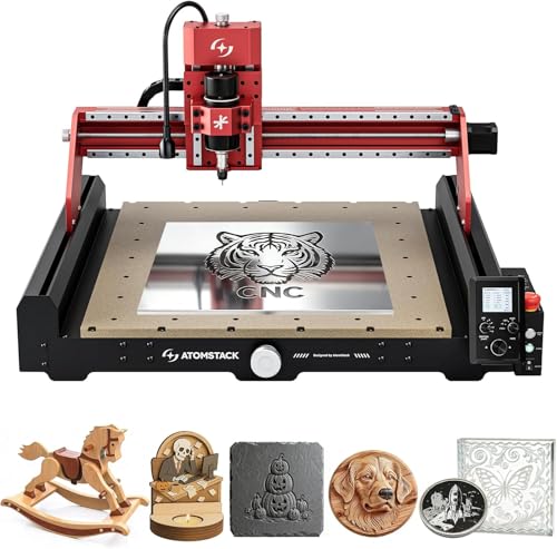 AtomStack C4 Pro CNC Engraver & Router 200W High-Torque Spindle, 16.5