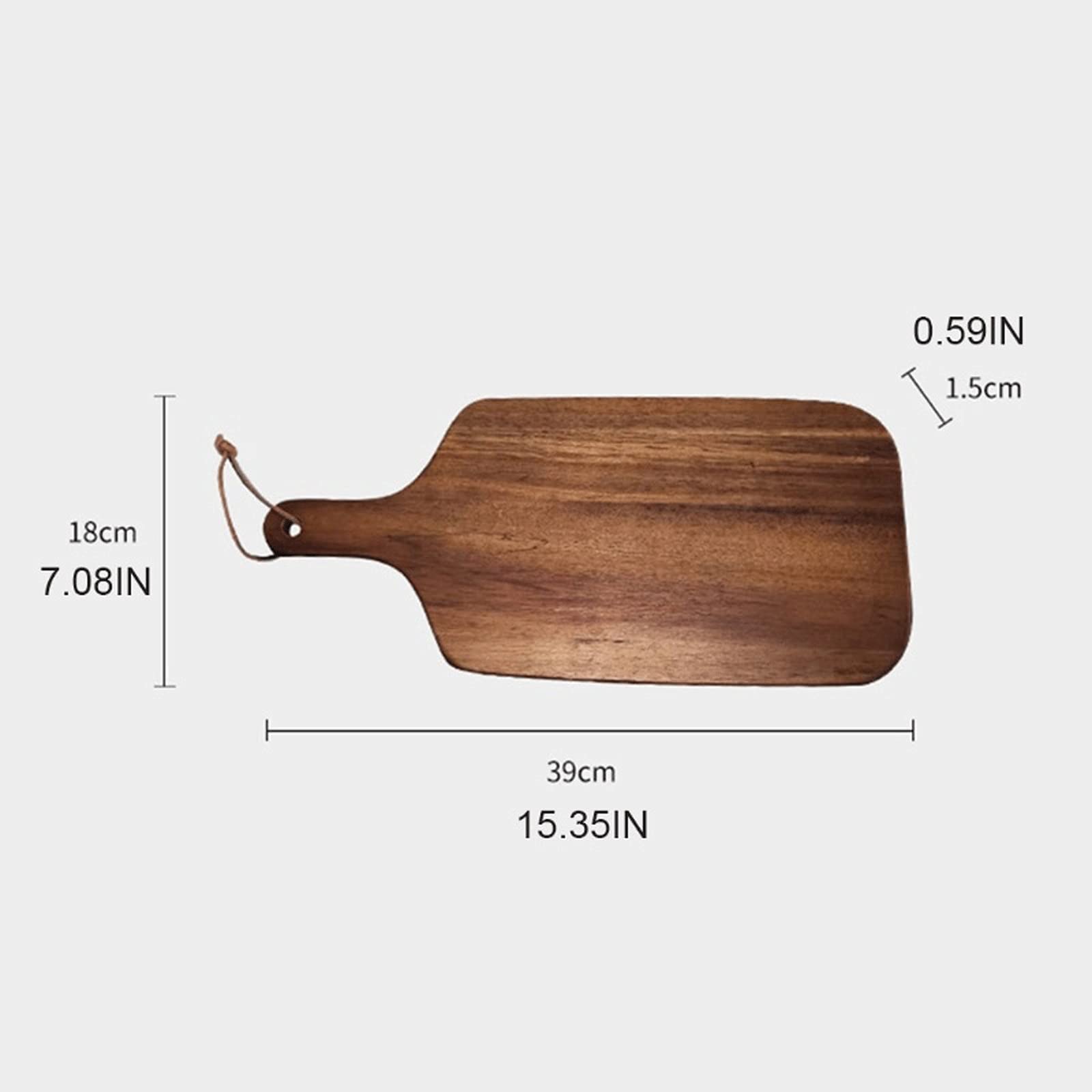 Tagliere in Legno di Acacia con Manico Cucina in Legno per Carne Formaggio Pane Verdura Frutta Vassoio per Alimenti