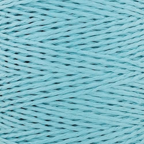 Image of Raffia Yarn for Crochet Raffia Ribbon for Gift Wrapping 2mm X 328 Yards Raffia String Paper Ribbon Yarn for Sun Hat Beach Bag Crochet Crafting DIY Crafts