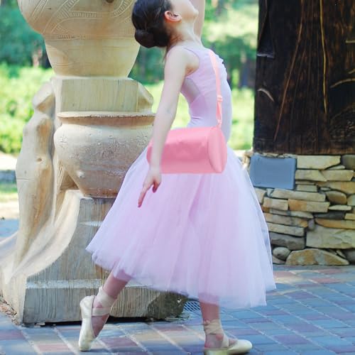 Dance Bag for Girls - Cute Duffle Crossbody Bag, Ballet Dance Shoulder Bags with Zipper, Pink Travel Storage Purse 12.5 x 7 inch4