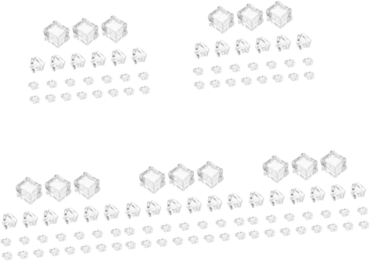 5sets Acrylic Ice Cubes Fake Ice Crystal Rocks Perfect Photography Props 48pcs*5