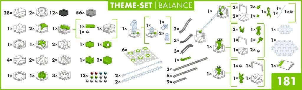 Ravensburger - Gravitrax Starter Set Balance 168 pezzi | Rompicapo Bambini Con Le Biglie | Giochi Bambino 8 Anni Maschio e Femmine | Giochi Per Bambini Compatibili Con Tutti