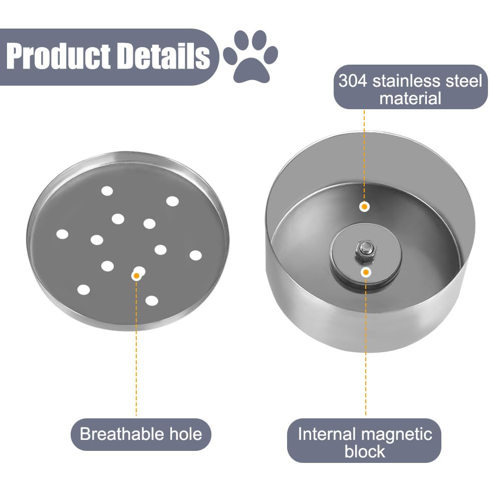 Dog Skent Arbeitsdosen, 1 Stuck Edelstahl Hundeduft-Trainingsbox, ø 7/8cm, Hundenasen-Arbeitsbehälter mit Belüftungslöchern für die Geruchserkennung, Verfolgung, Suche, Identifizierung