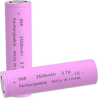 Replacement Battery for 18650 Rechargeable Battery 3.7 Volt Battery High Capacity Genuine18650 Flat Top Flashlight Battery for Headlamps