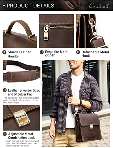 Vintage Leather Fashion Mens Shoulder Bags, Genuine Leather with Mortise Lock Mens Crossbody Bags, Tablet Bags and Briefcases4