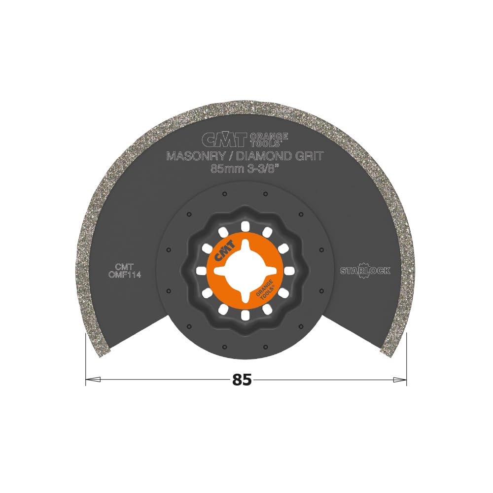 CMT Orange Tools OMF114-X1 Ostrze segmentowe 85 mm z nasypem diamentowym do narzędzi wielofunkcyjnych oscylacyjnych – materiały murarskie