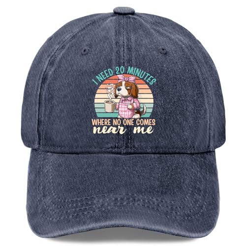 I Need 20 Minutes Where No Ones Comes Near Me Dog Mommy Hats for Men Stylish Navy Blue