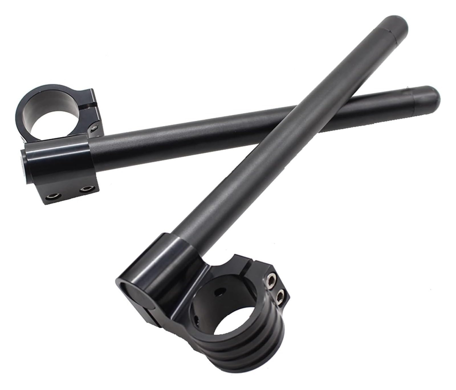Alzas Manillar Motocicleta Manillar Elevador De Motocicleta Clip-Ons Barras De Manillar De Horquilla Clip Ons Manillar De Motocicleta Universal CNC De Aluminio(Riser Black 37mm)