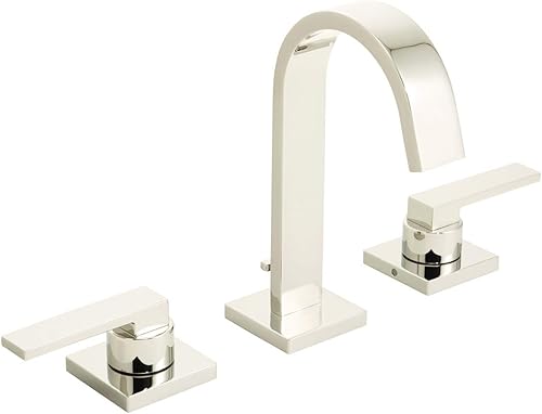 Speakman SB-2523-PN - Grifo de baño de níquel pulido Lura de 8 pulgadas con drenaje de empuje