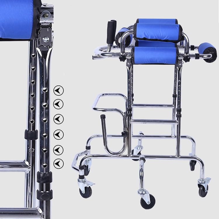 Andador con ruedas para niños para rehabilitación y soporte de movilidad, altura ajustable para niños en crecimiento, diseño ligero y estable para uso en interiores y exteriores