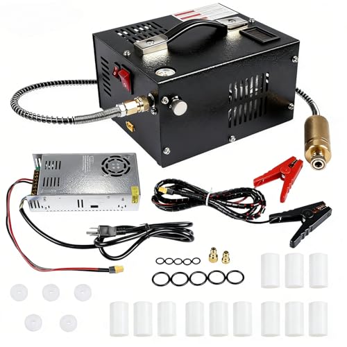 4500PSI Portable PCP Air Compressor, 12V DC/110V AC,...