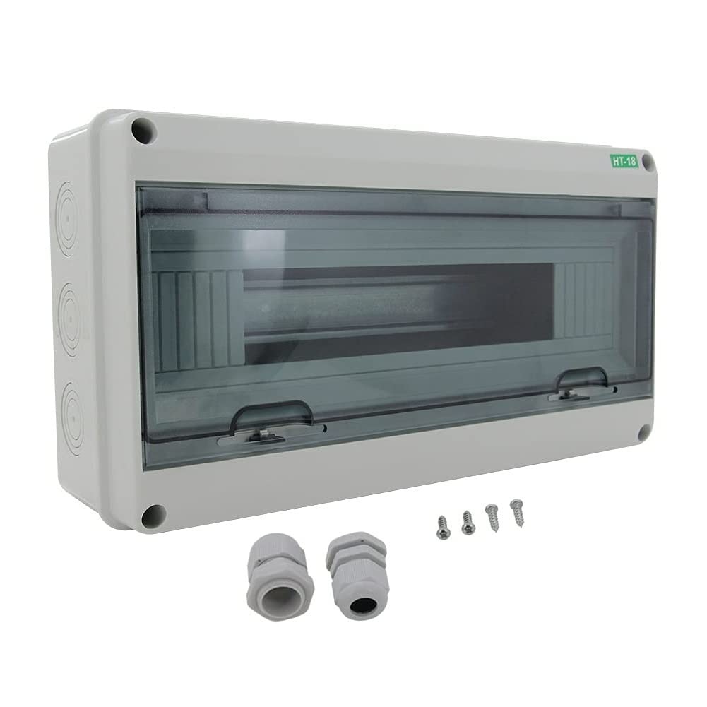 SPOWER® Circuit Breaker Box Distribution Protection Box IP65 ABS Transparent Cover Waterproof Power Supply Electronic Junction Box for Indoor Wall Circuit Breaker 18 Way 14.37x7.67x4.33 Inches (B0BSTW53RG) Amazon Price History, Amazon Price Tracker