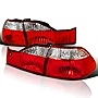 SPEC-D TUNING Red Clear Lens Tail Lights Compatible with 1998-2000 Honda Accord 4-Door Sedan Left + Right Pair Assembly