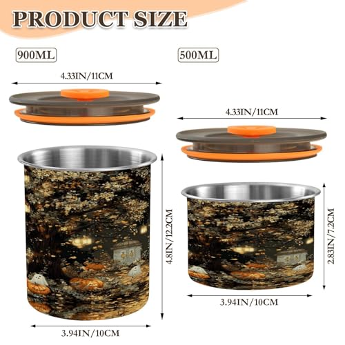 Bote para café con diseño Halloween 900ml acero inoxidable miniatura 2