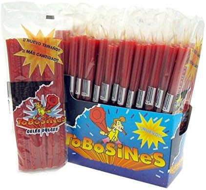 Tobosines - Geles Dulces - Regaliz rojo sabor fresa - Cajita de 15 unidades