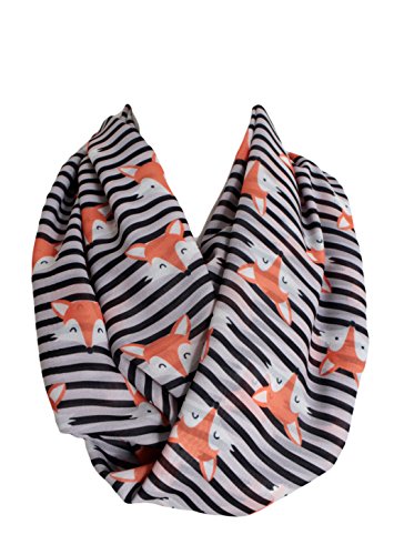 Etwoa Fox Stripe Infinity Scarf Circle Scarf Loop Scarf2
