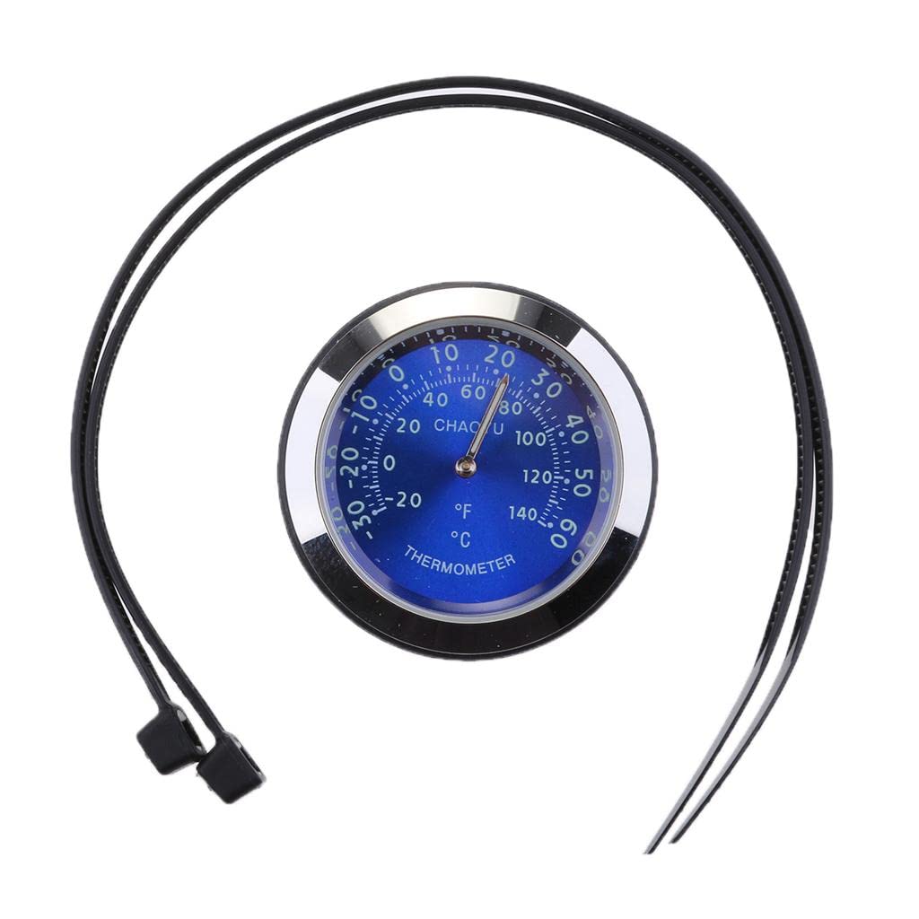 ATORSE Motorcycle Bike Dial Clock Watch Thermometer Hygrometer Thermometer - Blue-image-34