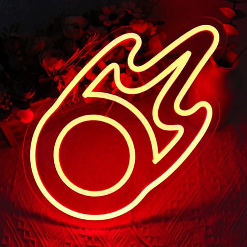 Image of Gaming Black Mage Neon Sign for Wall Decor, LED Light for Bedroom, Game Room Decorations, Dimmable, 5V USB Powered, Red, 11.8 inch x 11.8 inch