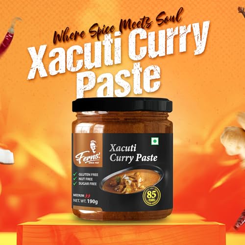 Image of FERNS' Goan Chicken Xacuti Curry Paste 190g | Ready to Cook in 15 mins | Just add Fresh Meat or Veggies | Made with Ghee | No Preservatives | Enjoy with Rice, Bread | Indian Masala