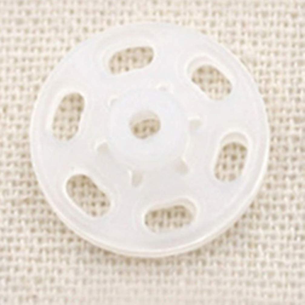 Broches de botón a presión SujetadorSuministros de costura, broches for coser, 1000 piezas de sujetadores a presión de plástico Botones de presión invisibles Botones for costura artesanal Blanco 15 mm