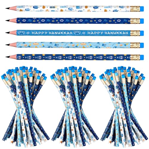 Lápices de madera Hanukkah con borrador 100 unidades miniatura 1